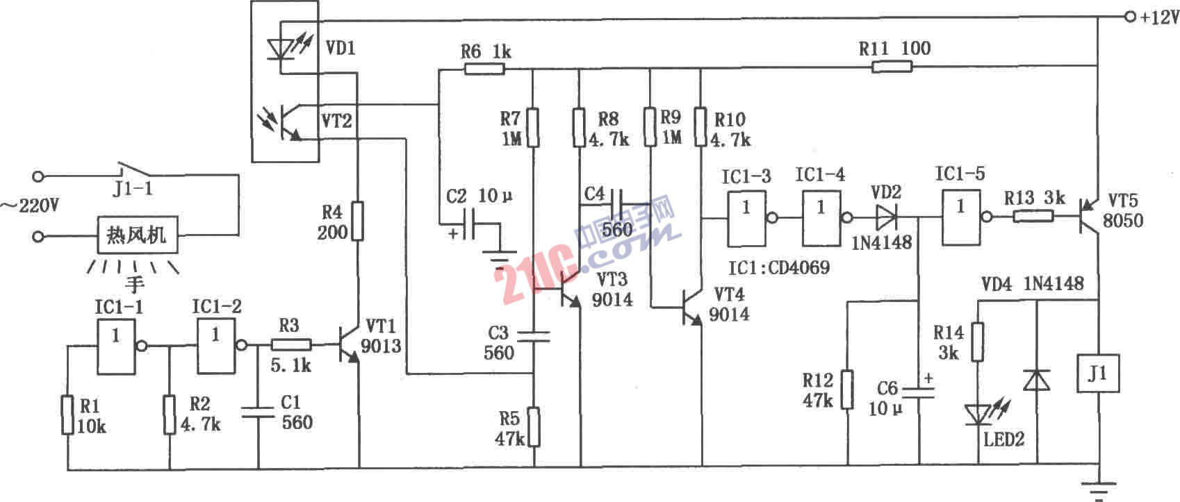 紅外自動(dòng)干手器