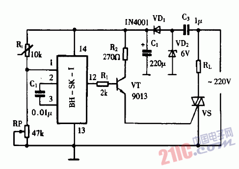 巧用BH-SK-I作<strong>溫控</strong>式<strong>自動(dòng)化</strong>霜器<strong>電路圖</strong>