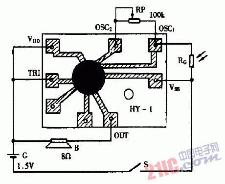 巧用HY1作廣安報(bào)警器<strong>電路圖</strong>