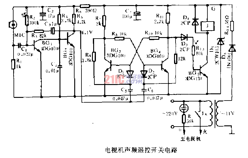 電視機(jī)<strong>聲頻</strong>遙控<strong>開(kāi)關(guān)電路</strong>.gif