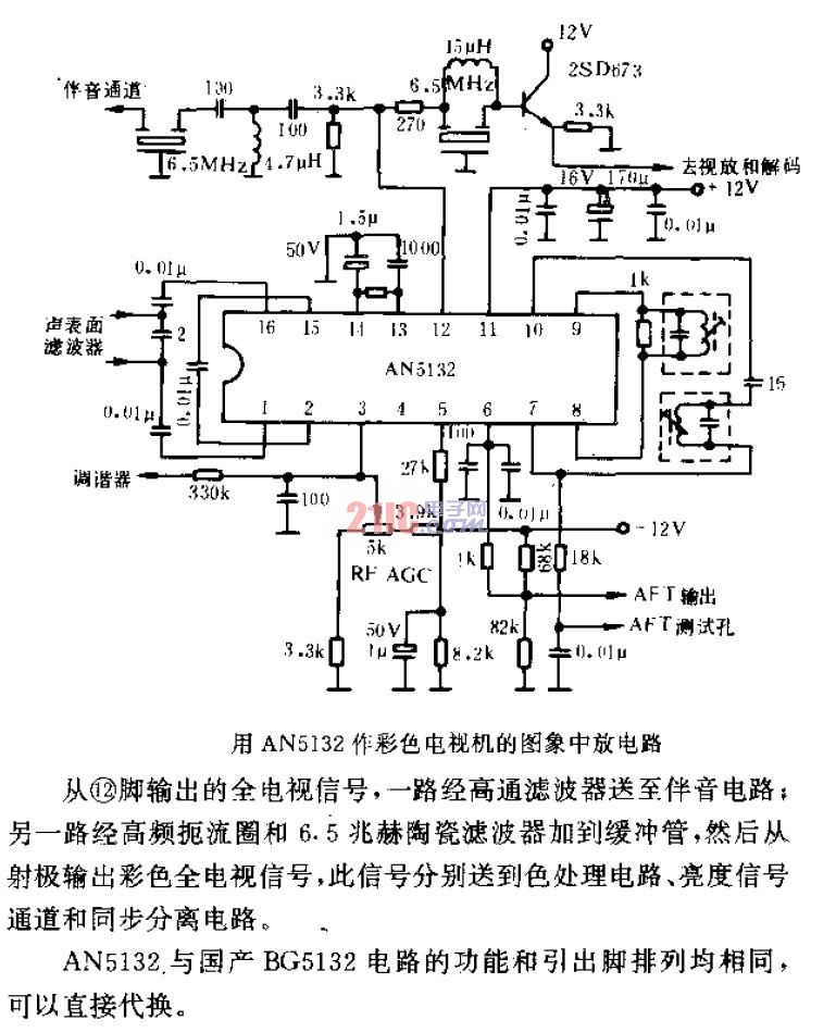 用<strong>AN</strong>5132作<strong>彩色電視機</strong>的圖象中放<strong>電路</strong> .gif