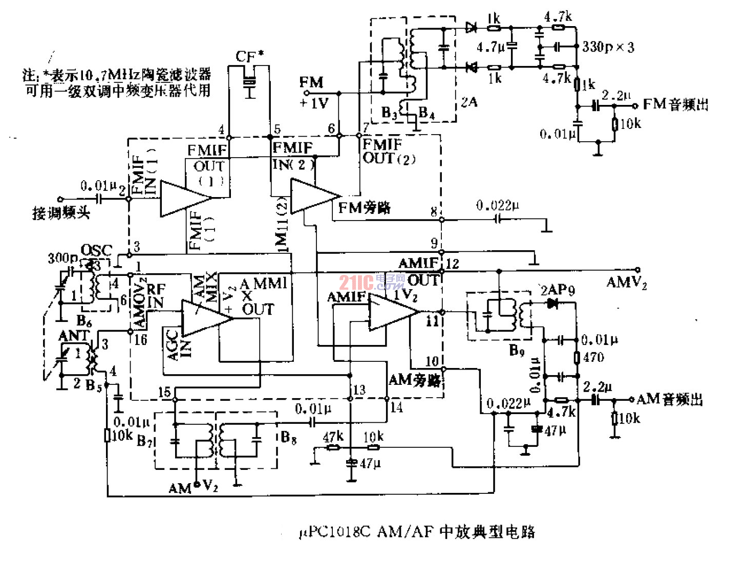 調(diào)幅 <strong>調(diào)頻</strong>中放<strong>集成電路</strong>uPC1018C.gif