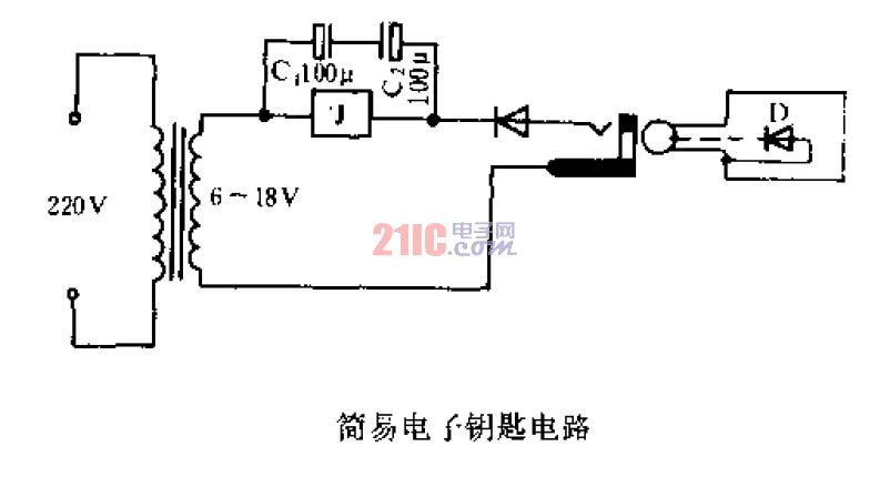 簡易<strong>電子</strong>鑰匙<strong>電路</strong> .gif