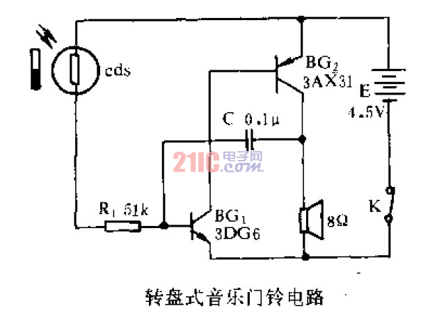 轉盤式<strong>音樂門鈴</strong>電路 .gif