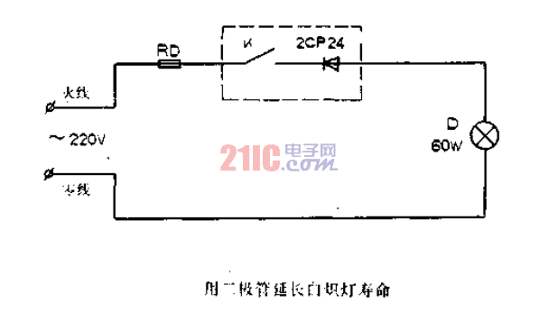 用<strong>二極管</strong>延長(zhǎng)<strong>白熾燈</strong>壽命.gif