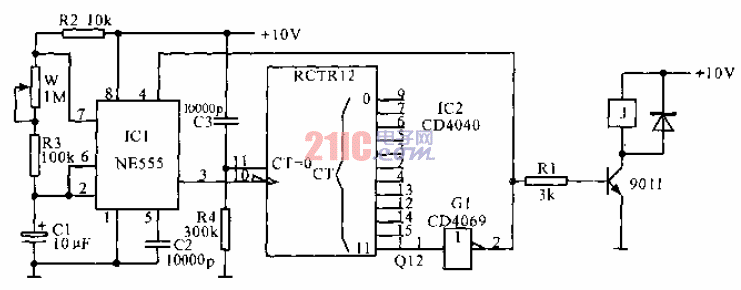 實(shí)用自動(dòng)定時(shí)器<strong>電路圖</strong>.gif