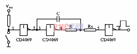 采用<strong>CMOS</strong>門<strong>電路</strong>的防抖動(dòng)<strong>電路</strong>.gif