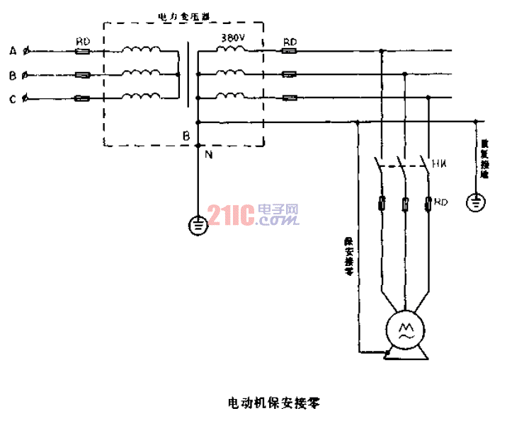 <strong>電動機</strong>保安接零<strong>電路圖</strong>.gif