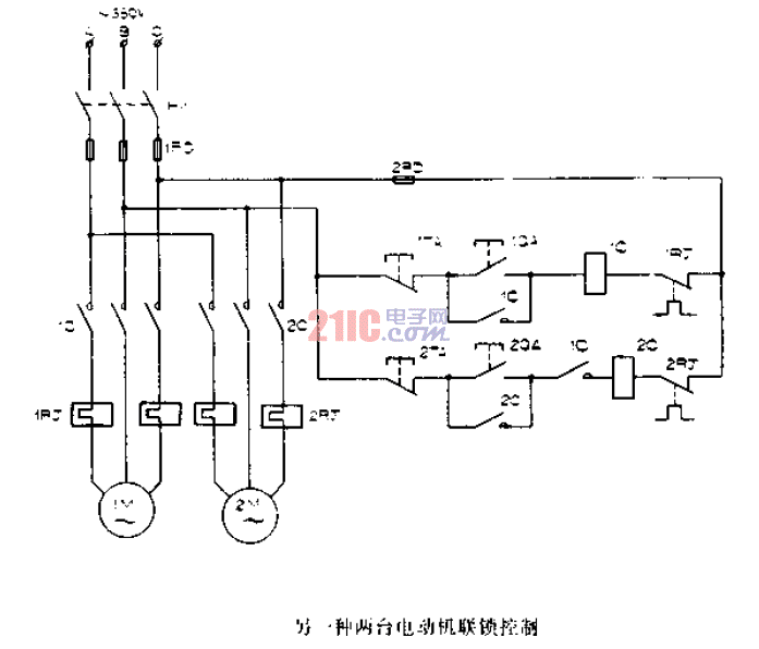 另一種兩臺<strong>電動機</strong>聯(lián)鎖<strong>控制電路圖</strong>.gif