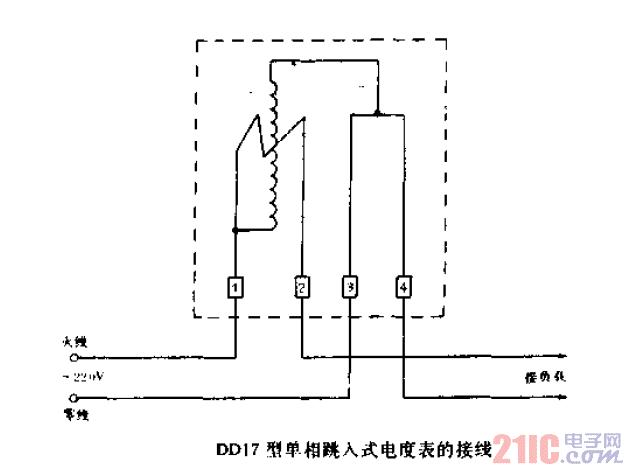 DD17型單相跳入式<strong>電度表</strong><strong>接線</strong>.gif