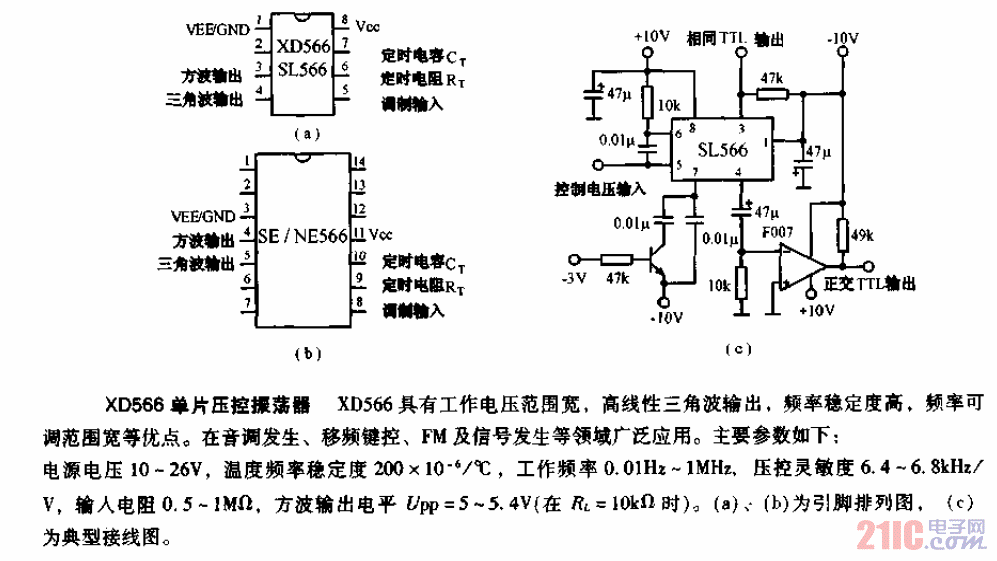 XD566單片<strong>壓控振蕩器</strong><strong>電路圖</strong>.gif