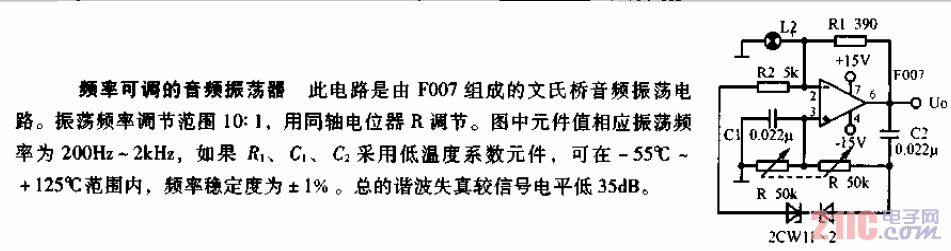 <strong>頻率可調(diào)</strong>的<strong>音頻</strong>振蕩器<strong>電路圖</strong>.gif