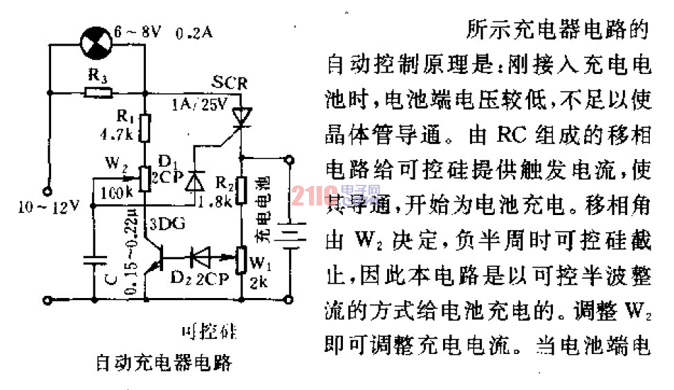 <strong>可控硅</strong><strong>自動(dòng)充電器</strong>電路.gif