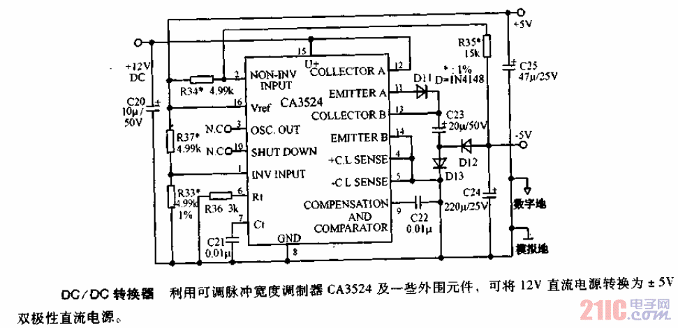 CA3542組成的DC-DC<strong>變換器電路圖</strong>.gif