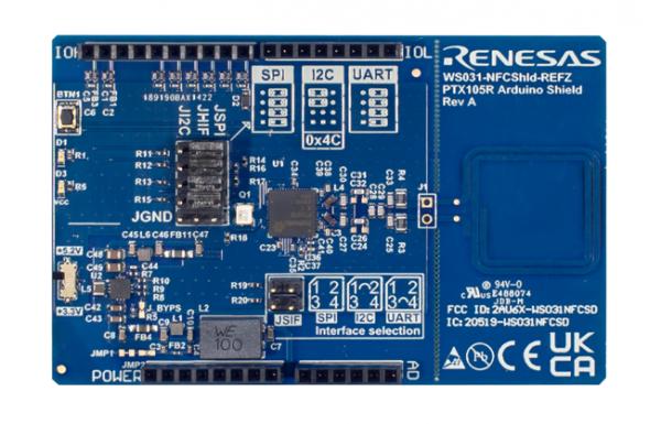 Renesas PTX105R | Demoboard WS031-NFCSHLD-REFZ����NFC�x����Arduino�Uչ�兢���OӋ