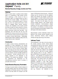 Qspeed Reverse Recovery Charge, Current and Time