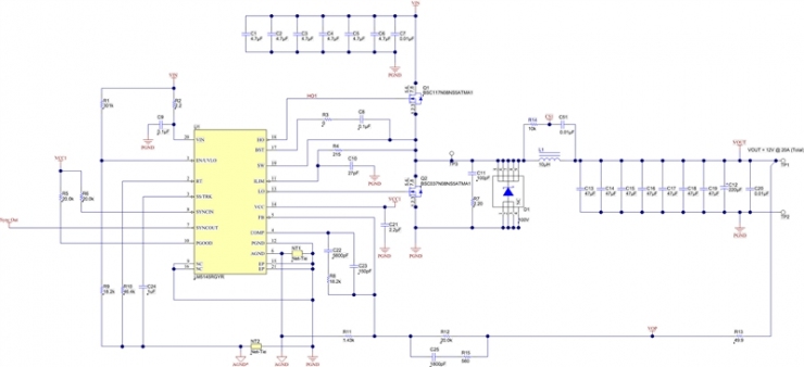 如何使用電壓模式控制器設計簡單的兩相均流同步降壓穩(wěn)壓器