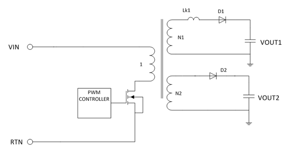 設計具有初級側感應的多輸出轉換器