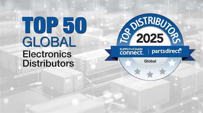 AMPLE SOLUTIONS三度登榜全球TOP50，持續(xù)領(lǐng)跑電子分銷賽道