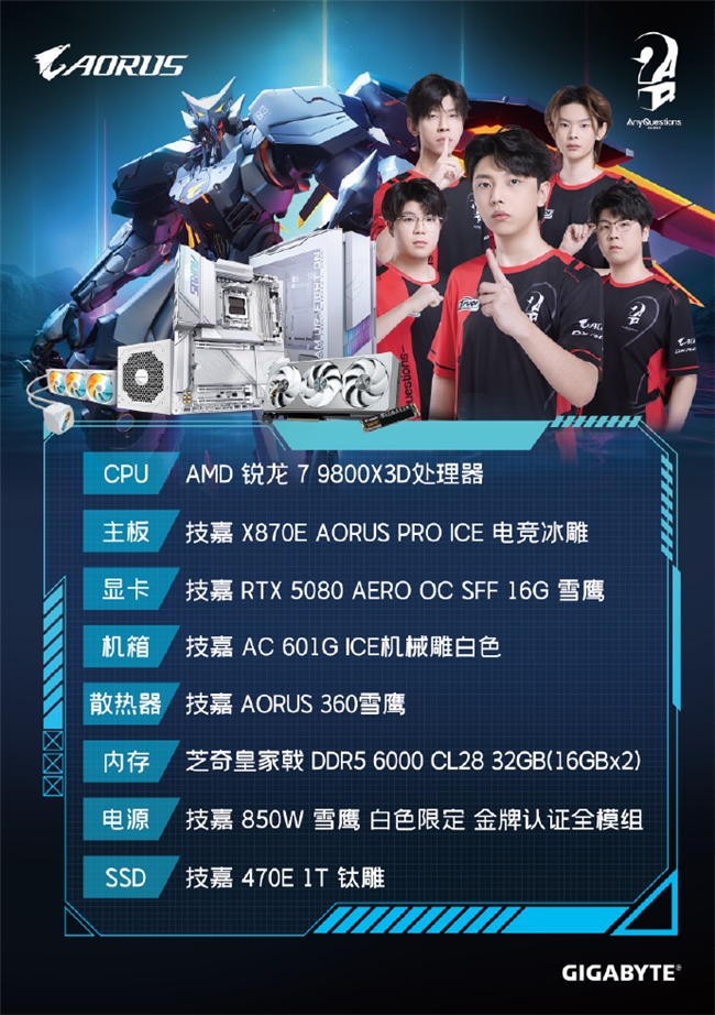 技嘉 AORUS 全明星計劃持續(xù)發(fā)力：跨界聯(lián)動多領(lǐng)域名人，定制全家桶主機(jī)彰顯硬核實力