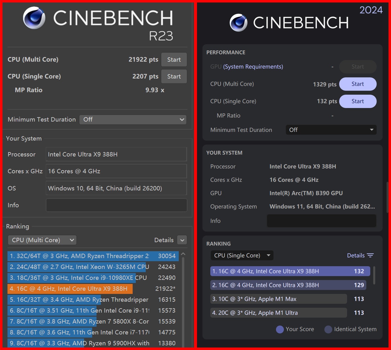相當(dāng)完美的新一代移動(dòng)級(jí)處理器！英特爾酷睿Ultra X9 388H首測(cè)