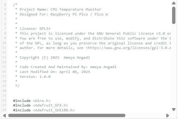 利用Arduino IDE在SH1106 OLED上顯示樹莓派Pico W的實時內(nèi)部溫度