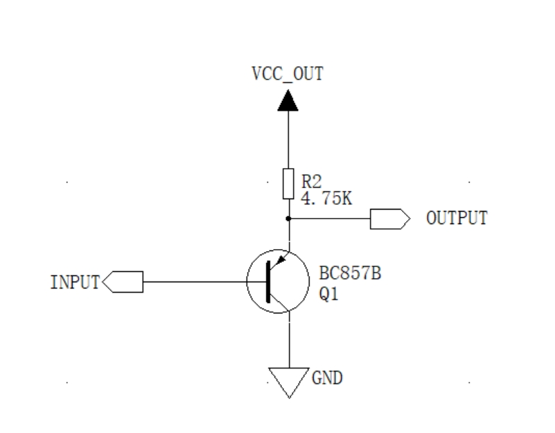 如何轉(zhuǎn)換電平？電平轉(zhuǎn)換實例電路分享！?。? />
</p>
<p>
	圖2 三極管轉(zhuǎn)換電路
</p>
<p>
	適用范圍：輸入信號電平大于輸出信號的轉(zhuǎn)換電路上
</p>
<p>
	優(yōu)點：成本低，使用元件少，相較于二極管不同的是，三極管信號輸入端可以用更小的電流驅(qū)動，此處可能在某些外設(shè)驅(qū)動能力較弱的情況下更具優(yōu)勢
</p>
<p>
	缺點：只能單向傳輸，且輸入信號電平大于輸出信號
</p>
<p>
	作用范圍和優(yōu)缺點和二極管電路類似，三極管也會因為 PN 結(jié)產(chǎn)生一定的壓降，從而在三極管的選型上，可以選擇導(dǎo)通壓降較低的<a href=