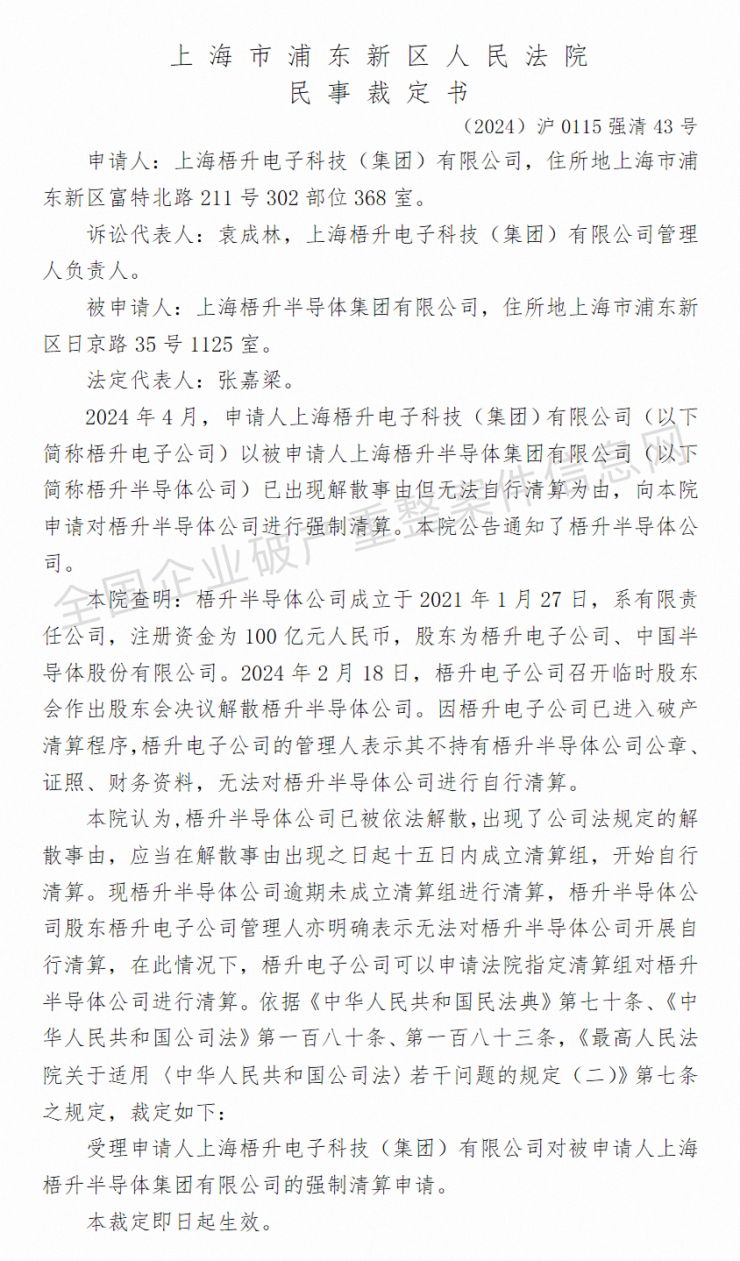 突發(fā)！百億半導(dǎo)體大廠被強(qiáng)制清算