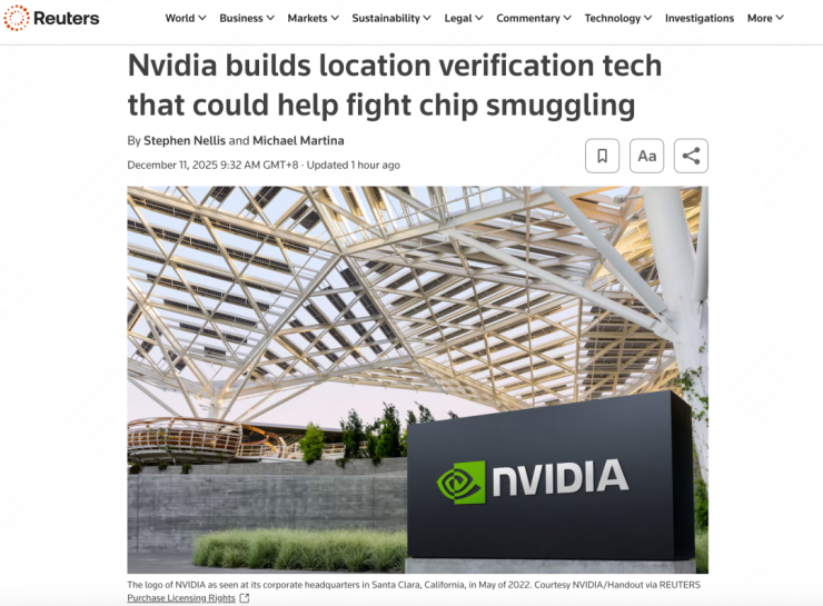 英偉達(dá)顯卡被曝可“定位監(jiān)控”，黃仁勛緊急回應(yīng)！