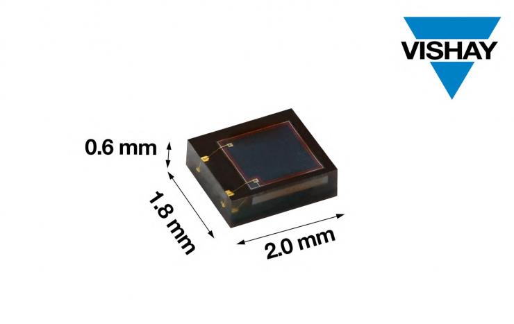 Vishay推出超小型高集成度的可見(jiàn)光敏感度增強(qiáng)型高速PIN光電二極管