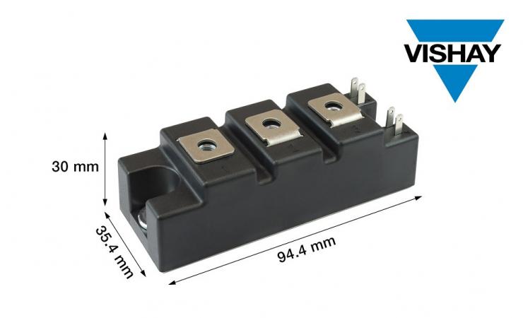 Vishay推出采用改良設(shè)計的INT-A-PAK封裝IGBT功率模塊，降低導(dǎo)通和開關(guān)損耗