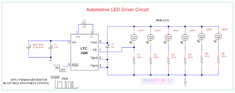 SG3525A的10W白光LED PWM驅動電路圖