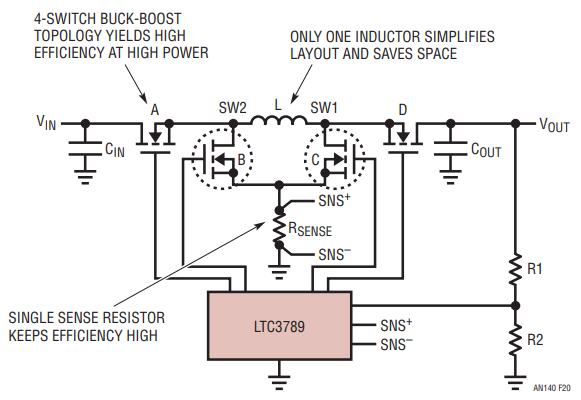 降壓轉換器頂部FET Q1的典型開關波形和損耗