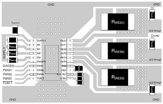 LED車燈之TPS92633-Q1獨特的設計