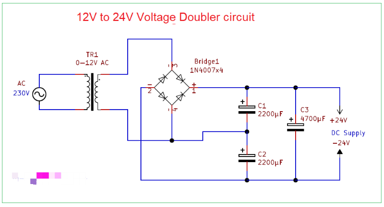 12V至24V倍壓器電路圖設(shè)計(jì)