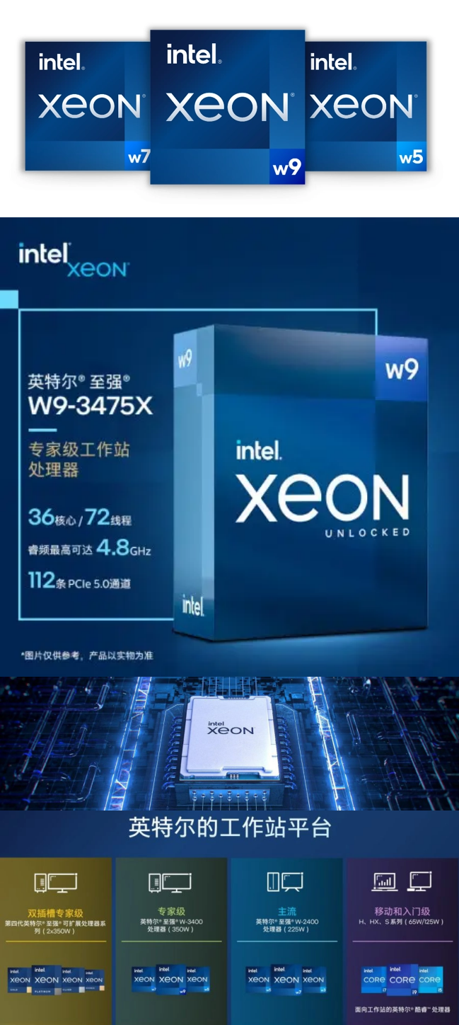 Intel 至強 W3400 工作站處理器售價公布