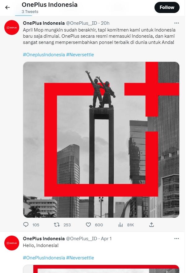 一加手機(jī)官宣將重返印度尼西亞市場