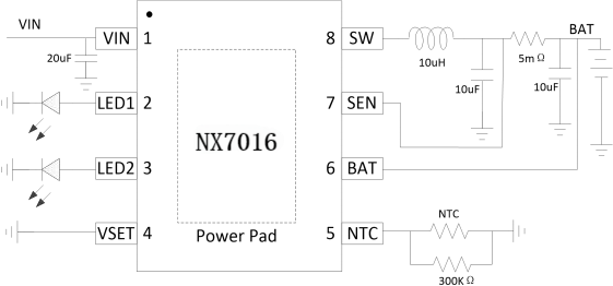 納祥科技國(guó)產(chǎn)2A同步降壓?jiǎn)喂?jié)充電芯片NX7016，高可靠性用于小型便攜設(shè)備