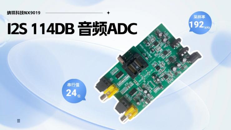 納祥科技NX9019，國產(chǎn)替代CS5361、CS5381的音頻I2S 114DB ADC