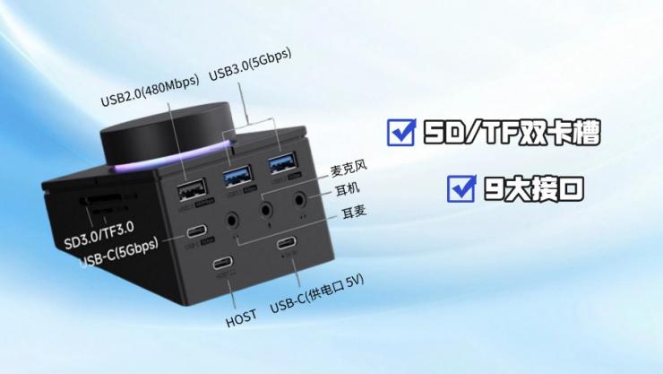 案例拆解：納祥科技智能拓展塢方案，9大接口4大快捷鍵