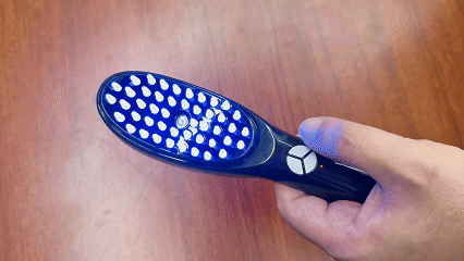 納祥科技客戶版電動(dòng)按摩梳方案，具650nm紅光與470nm藍(lán)光