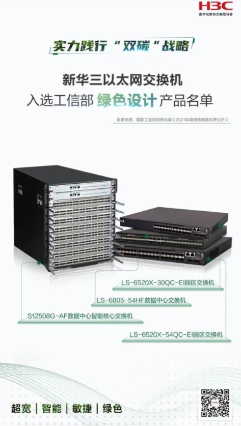 解密｜新華三交換機入選工信部綠色設(shè)計產(chǎn)品名單背后的硬實力