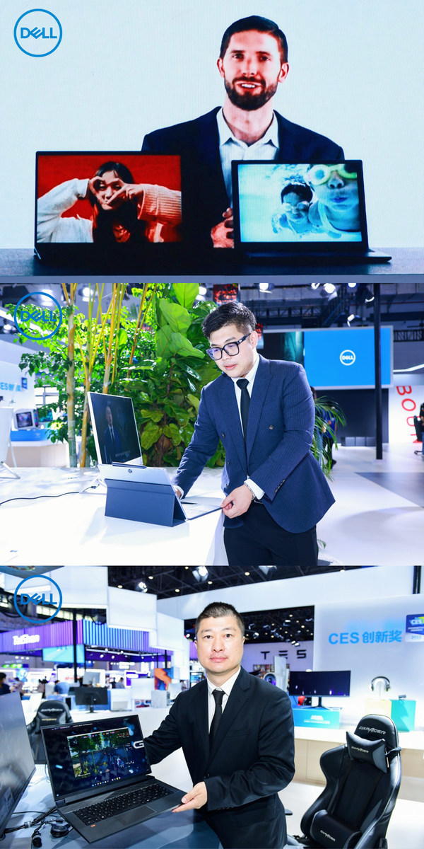 戴爾科技集團終端產(chǎn)品部主流PC業(yè)務(wù)副總裁及總經(jīng)理Kevin Terwilliger、戴爾中國消費及小企業(yè)事業(yè)部產(chǎn)品經(jīng)理顧力瑋、戴爾中國消費及小企業(yè)事業(yè)部產(chǎn)品總監(jiān)傅智威介紹新品