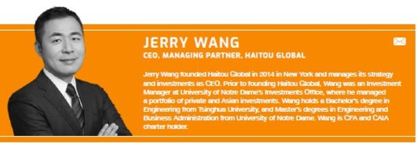 海投全球CEO Jerry Wang 海投全球CEO Jerry Wang