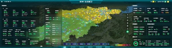 聚光科技承接開發(fā)的“杭州-生態(tài)智衛(wèi)”亮相浙江省數(shù)字化改革成果展