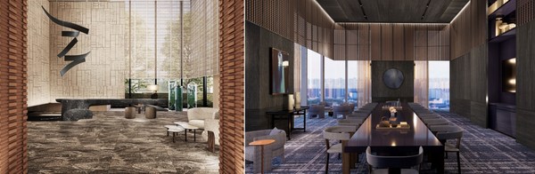 華爾道夫品牌標(biāo)志性空間羿庭（Peacock Alley）以及行政酒廊為賓客營造靜謐休閑時(shí)光