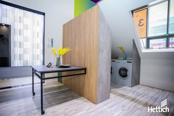 變形公寓餐廳及洗衣房移動墻面 變形公寓餐廳及洗衣房移動墻面