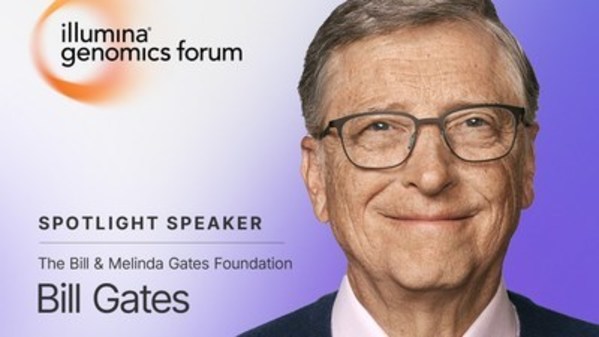 因美納基因組學(xué)論壇將邀請(qǐng)比爾-蓋茨發(fā)表主題演講