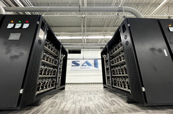 兩臺SAIHUB-025M機(jī)柜部署于SAI NODE OHIO