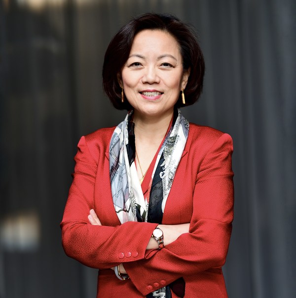 項目公益支持方，諾和諾德全球高級副總裁兼大中國區(qū)總裁周霞萍女士致辭